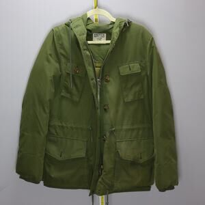 French Mulard 80/20 Duck Down Parka Green Hooded Size 57 (Men's XL)‎